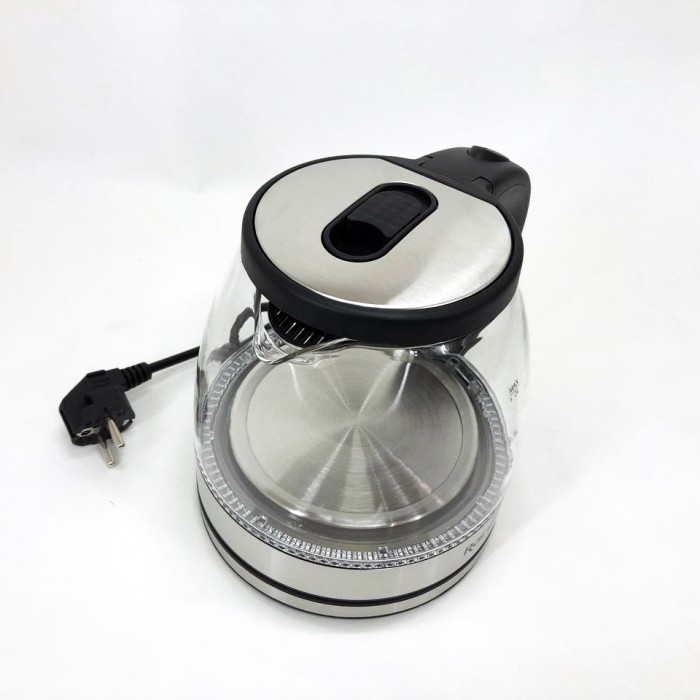 Електрочайник скляний Rainberg RB-2251 - 1л, стильний електричний чайник, безшумний чайник IG-61