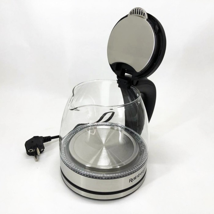 Електрочайник скляний Rainberg RB-2251 - 1л, стильний електричний чайник, безшумний чайник IG-61