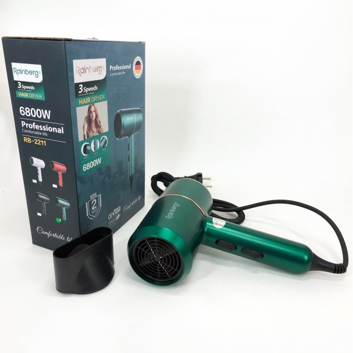 Портативний фен з насадками Rainberg, Фен з регулюванням температури для укладання OW-57