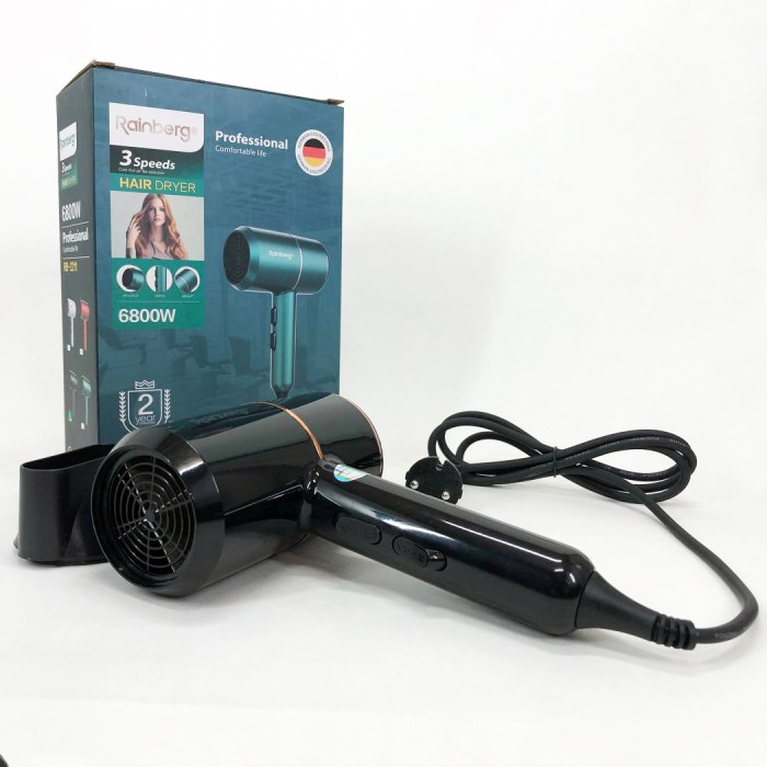 Хороший потужний фен Rainberg RB-2211, Фен для дому та салону професійний домашній для волосся ZV-61