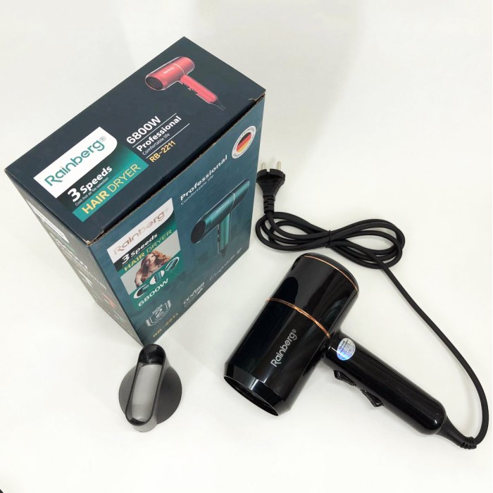 Хороший потужний фен Rainberg RB-2211, Фен для дому та салону професійний домашній для волосся ZV-61