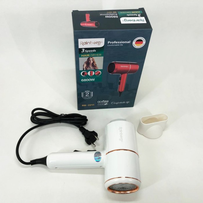 Фен для укладання будь-якого волосся Rainberg, Професійний фен з іонізацією і термозахистом RT-87