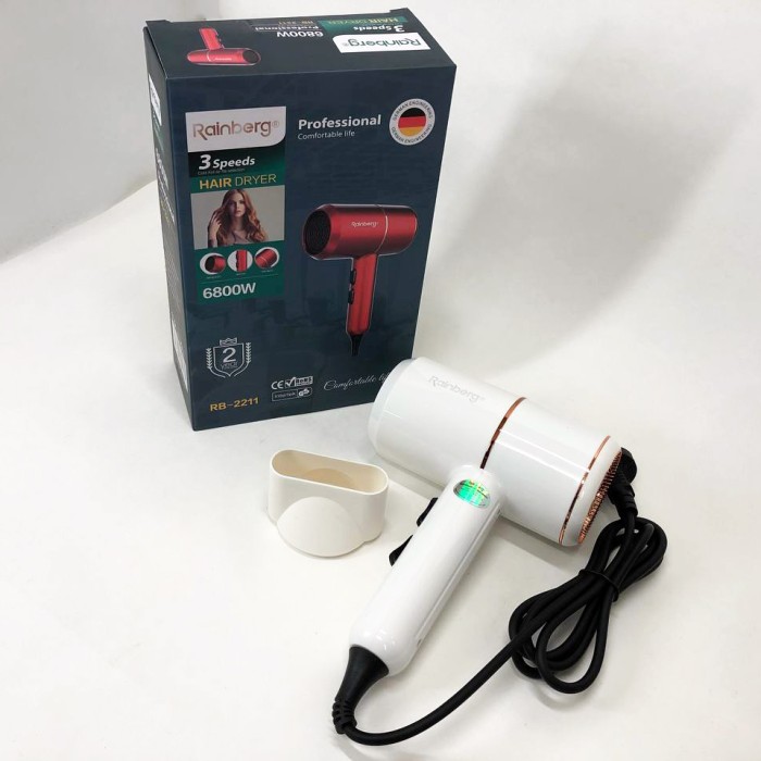 Фен для укладання будь-якого волосся Rainberg, Професійний фен з іонізацією і термозахистом RT-87