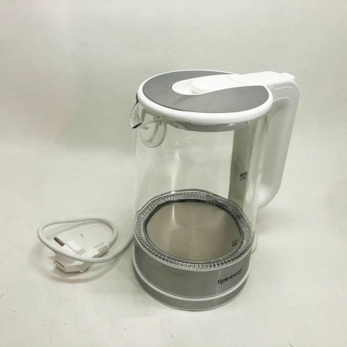 Надійний скляний електрочайник з підсвічуванням Rainberg, Вишуканий електрочайник PS-20