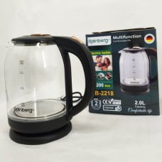 Чайник скляний електричний Rainberg, Скляний електричний чайник з підсвічуванням якісний YE-56