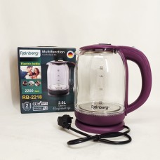 Електричний чайник з індикатором води Rainberg RB-2218 3200Вт 2л, Стильний електричний чайник YG-49