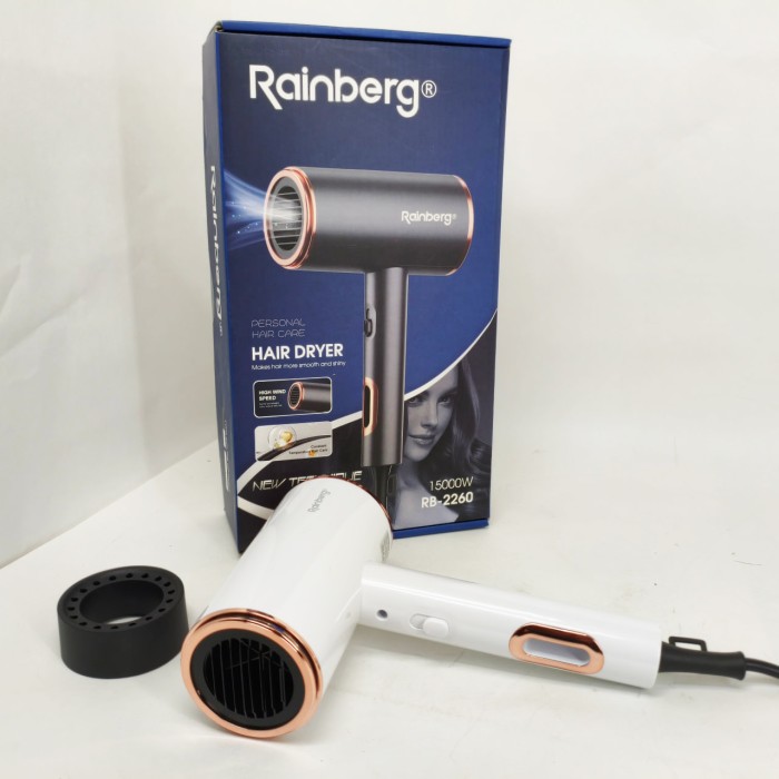 Фен стайлер Rainberg RB-2260 для волосся 3 швидкості 3 режими температури іонізація 1500Вт White