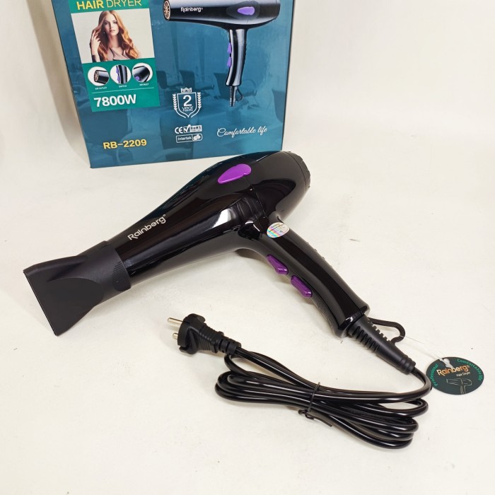 Фен-стайлер для сушіння волосся Rainberg RB-2209 7800Вт, Фен з холодним і теплим режимами LY-93