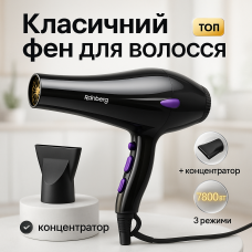 Фен з потужним мотором, Професійний фен для укладання волосся з насадкою для волосся режимами SL-91