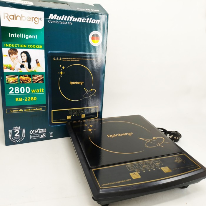 Настільна індукційна електрична плита для кухні Rainberg, Маленька електроплита настільна HQ-95