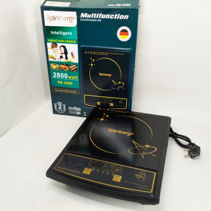 Настільна індукційна електрична плита для кухні Rainberg, Маленька електроплита настільна HQ-95