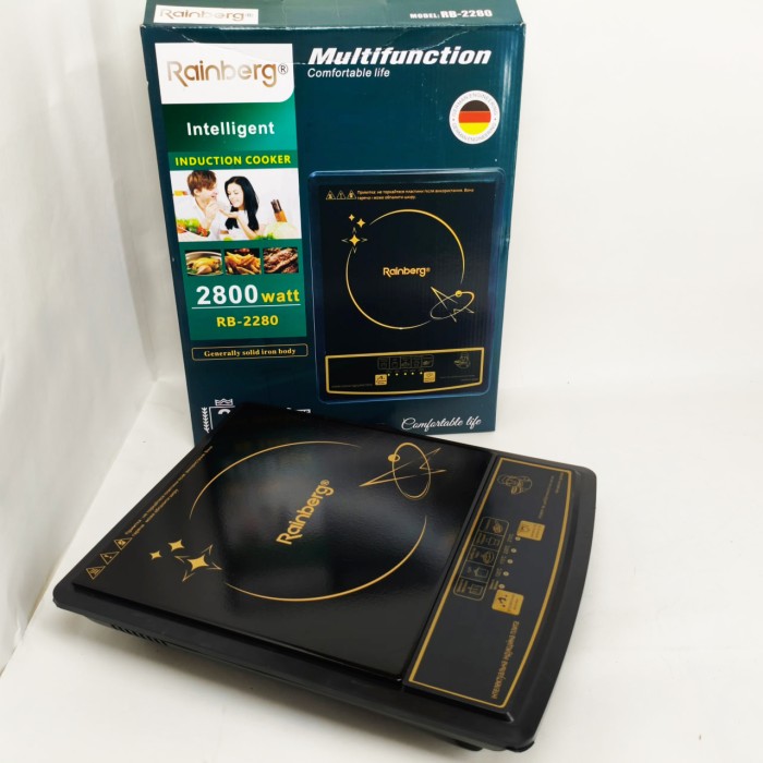 Настільна індукційна електрична плита для кухні Rainberg, Маленька електроплита настільна HQ-95