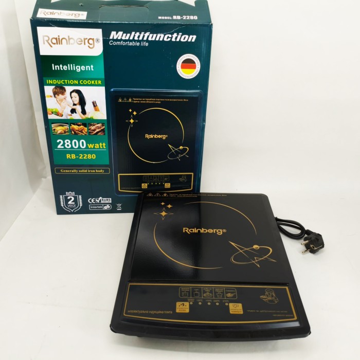 Настільна індукційна електрична плита для кухні Rainberg, Маленька електроплита настільна HQ-95