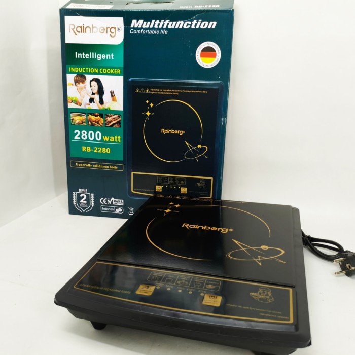 Настільна індукційна електрична плита для кухні Rainberg, Маленька електроплита настільна HQ-95