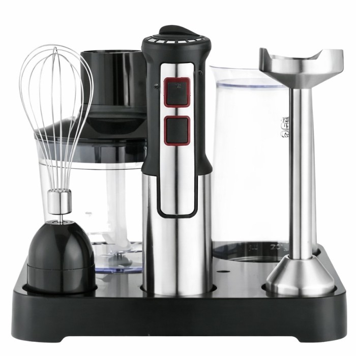 Багатофункціональний блендер 6в1 Rainberg RB-2293 1200 Вт кухонний подрібнювач ручний блендер міксер Black XZ-60