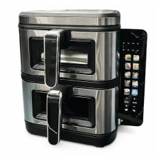 Велика аерофритюрниця 15 л на 2 чаші Rainberg RB-2331 Аерогриль посиленою потужністю 4800Вт з дисплеєм UD-86