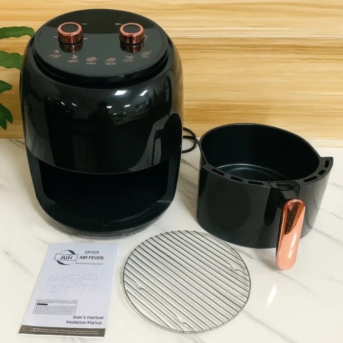 Електро Фритюрниця безмасляна Rainberg RB-2318 3800 Вт зі знімним кошиком 8.5л до 30 хв Black VS-41