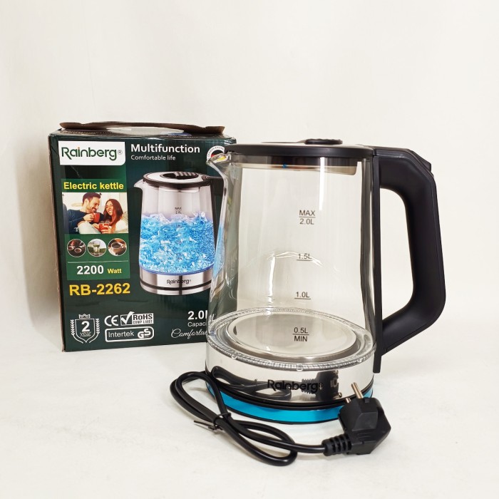 Побутовий чайник для кухні Rainberg, Електрочайник для кухні з підсвічуванням, Безшумний електрочайник VT-95