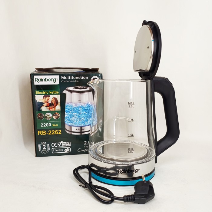 Побутовий чайник для кухні Rainberg, Електрочайник для кухні з підсвічуванням, Безшумний електрочайник VT-95