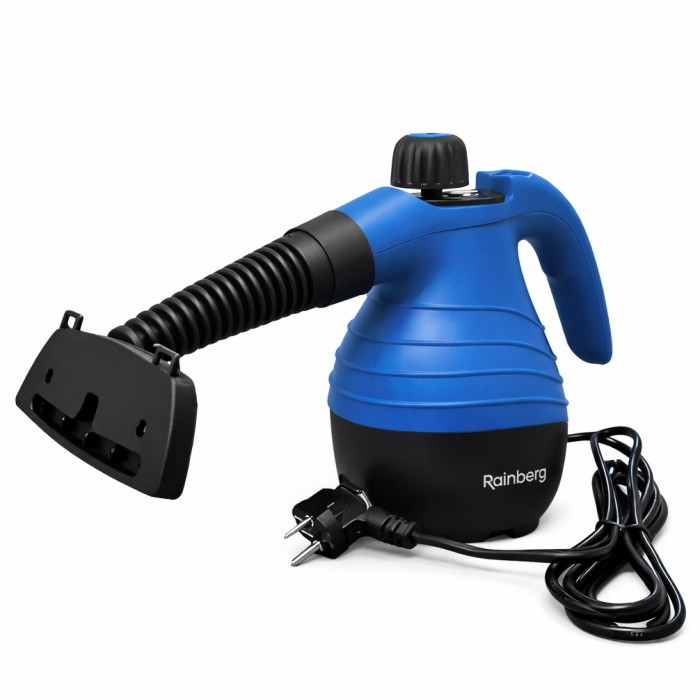 Ручний відпарювач пароочисник Rainberg RB-2294 з насадками для очищення дезінфекції поверхонь 1000Вт ET-97