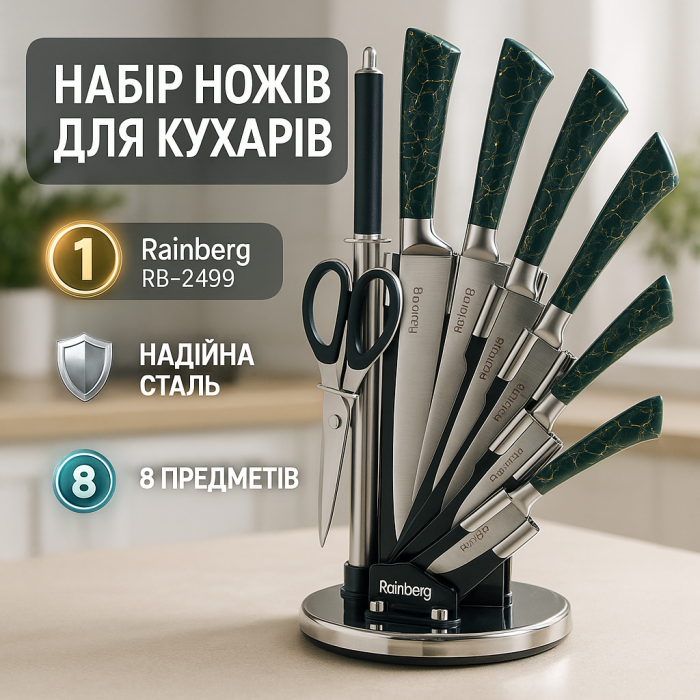 Кухонний ніж універсальний, Набір ножів для домашнього кухаря, Набір хороших якісних кухонних ножів YV-97