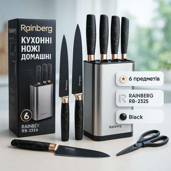 Красиві кухонні ножі, Набір ножиків для кухні, Набір ножів для гурманів і кулінарів KQ-44