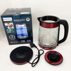 Тихий побутовий чайник Rainberg RB-2312 2.2л 2200Вт, Електричний чайник з індикацією включення UP-12