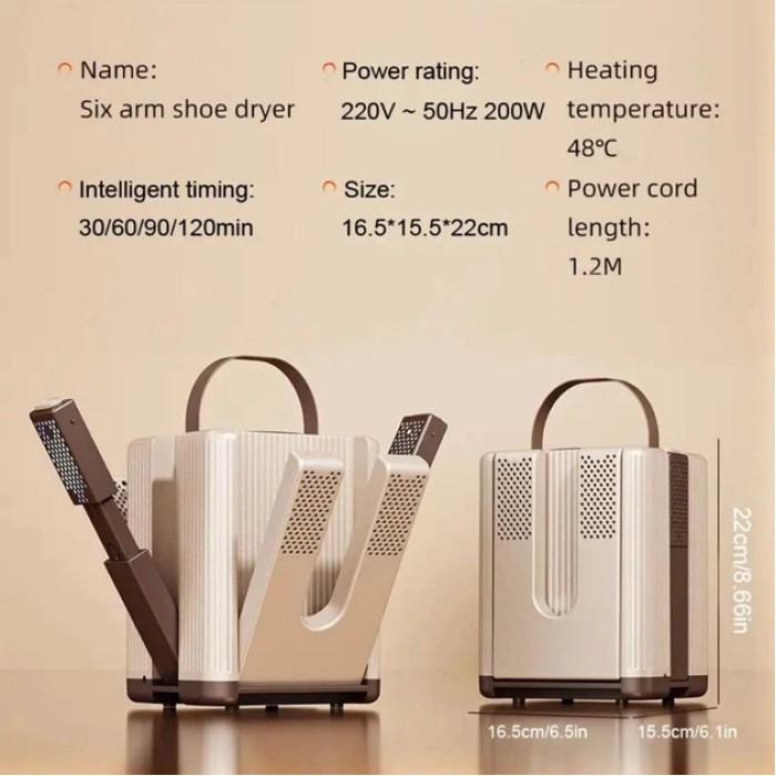 Електросушарка для взуття від мережі на 3 пари / Сушарка з УФ-дезінфекцією та таймером / Сушарка взуття MG-20