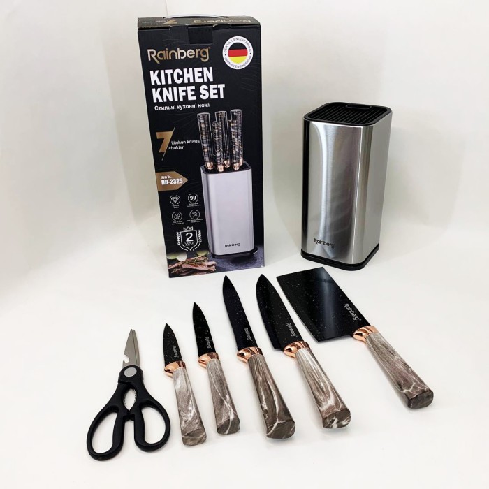 Набір кулінарних ножів, Якісний набір ножів з підставкою, Якісні ножі для дому, Кухонні ножі домашні IM-33