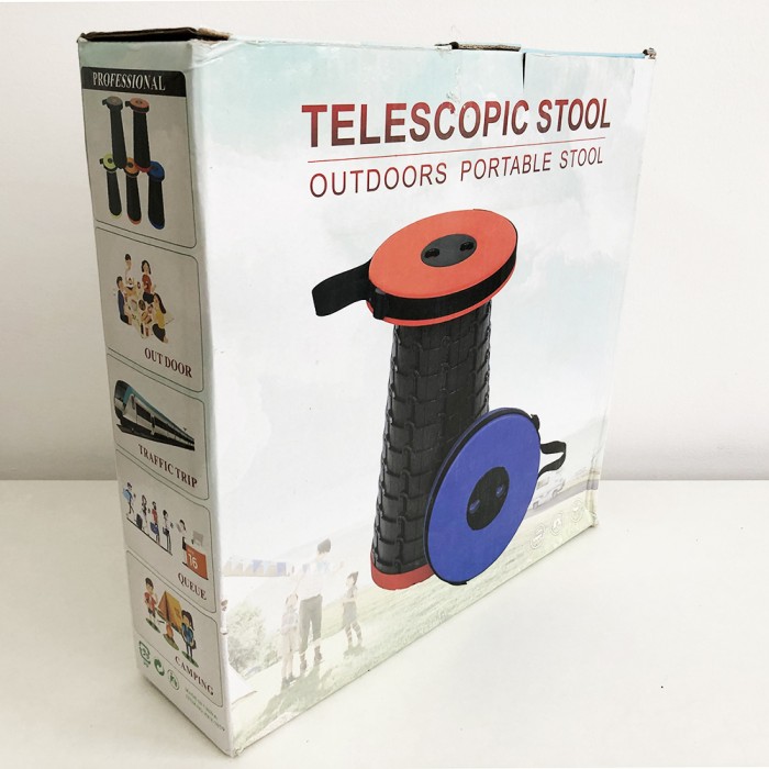 Розкладний стілець, складаний табурет Retractable Stool. Колір помаранчевий PG-14