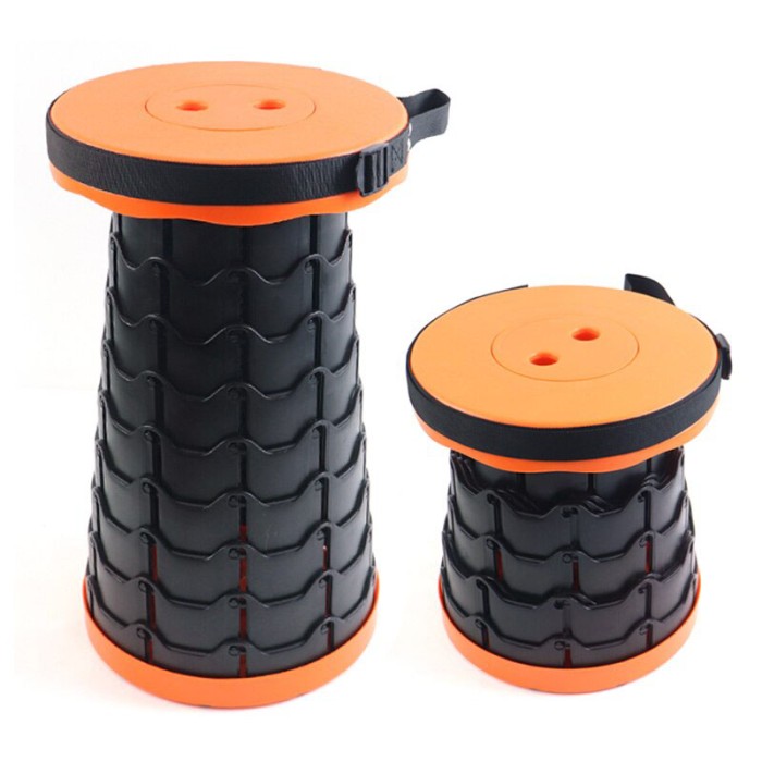 Розкладний стілець, складаний табурет Retractable Stool. Колір помаранчевий PG-14