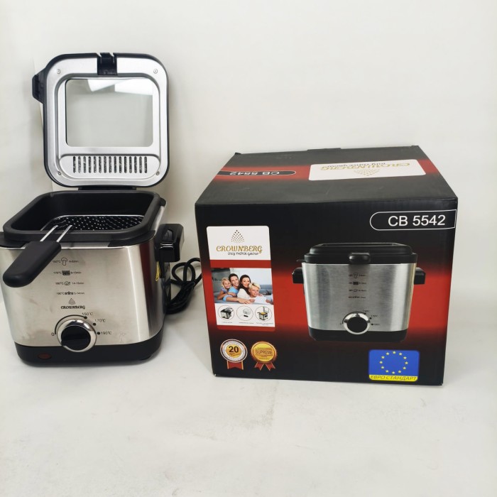 Фритюрниця для дому на 1.5л Crownberg CB-5542 1200Вт RG-18