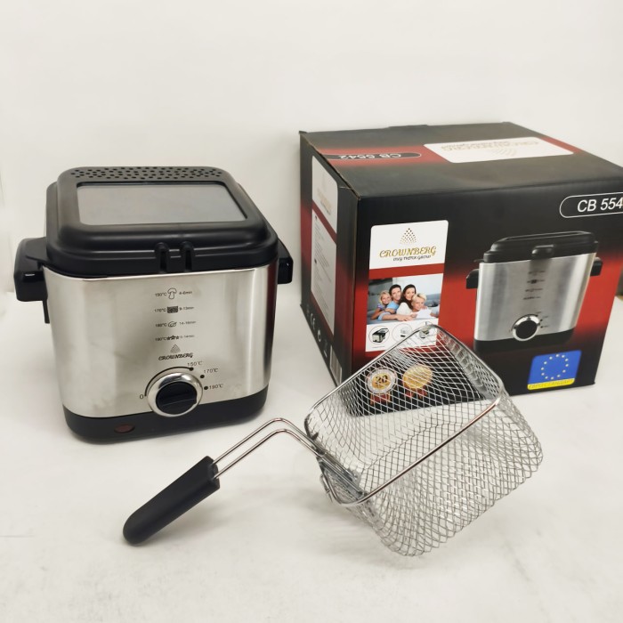 Фритюрниця для дому на 1.5л Crownberg CB-5542 1200Вт RG-18