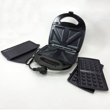 Мультипекар сендвічниця Crownberg Cb-1075, Мультифункціональний гриль, Однопостовий контактний гриль ET-32