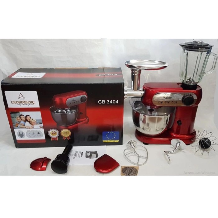 Кухонний комбайн 3 в 1 Crownberg CB-3404 Тістоміс-М'ясорубка-Блендер (2200 Вт) ZG-83