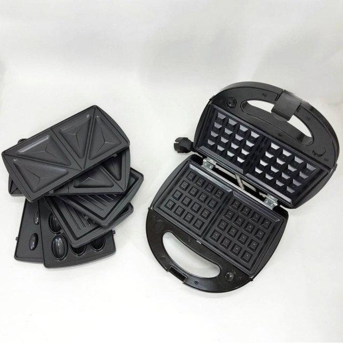 Бутербродниця побутова, Бутербродниця електрична, Мультимейкер 4в1, Гриль двосторонній контактний FP-61