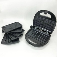 Настільний електрогриль домашній Crownberg Cb-1074, Сендвічниця бутербродниця з антипригарним покриттям TK-51