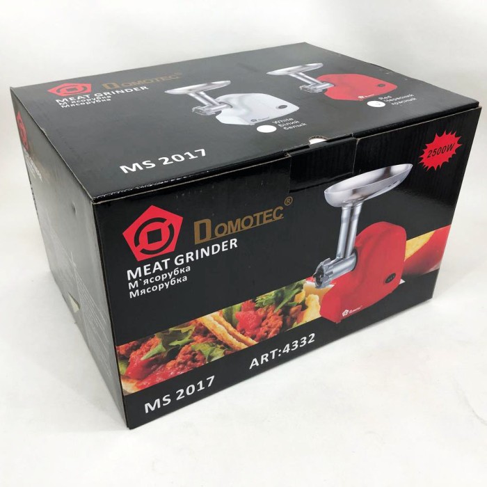 М'ясорубка автомат Domotec, М'ясорубка настільна професійна 'ясорубки з металевими шестернями VX-27