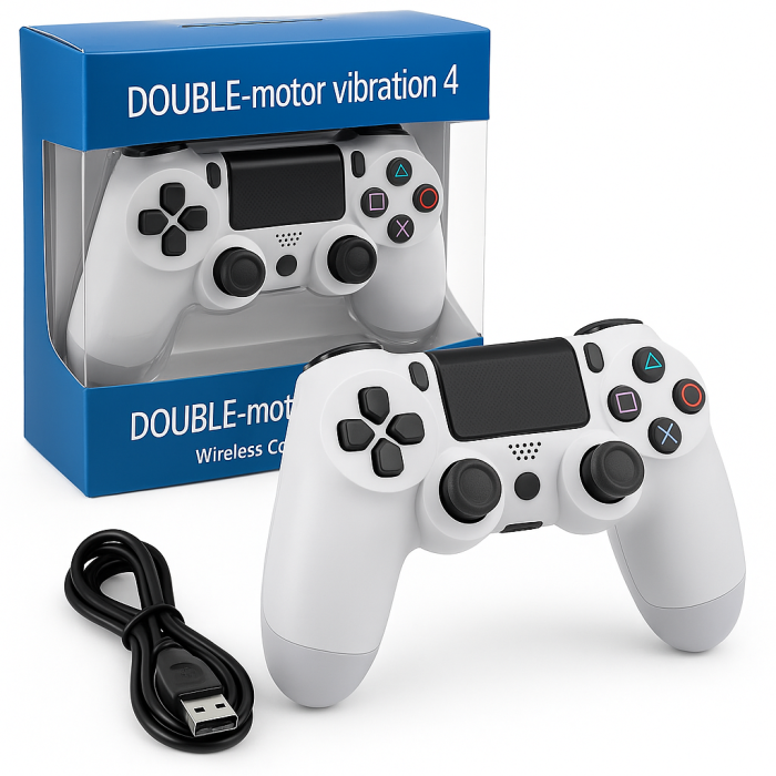 Джойстик DOUBLESHOCK для PS 4, бездротовий ігровий геймпад PS4/PC акумуляторний джойстик. Колір білий CD-99