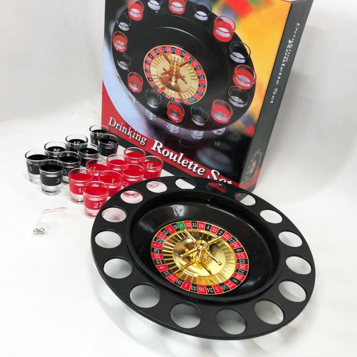 Алкогольна рулетка з чарками ігровий набір "П'яна рулетка" 16 чарок, Гра для розваг на вечірці CJ-78