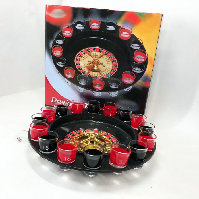 Алкогольна рулетка з чарками ігровий набір "П'яна рулетка" 16 чарок, Гра для розваг на вечірці LJ-67