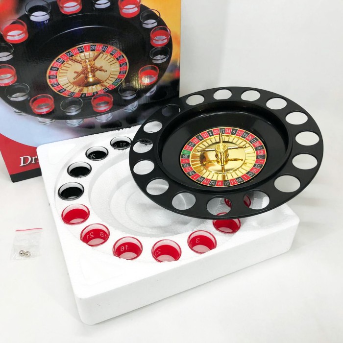 Алкогольна рулетка з чарками ігровий набір "П'яна рулетка" 16 чарок, Гра для розваг на вечірці LJ-67