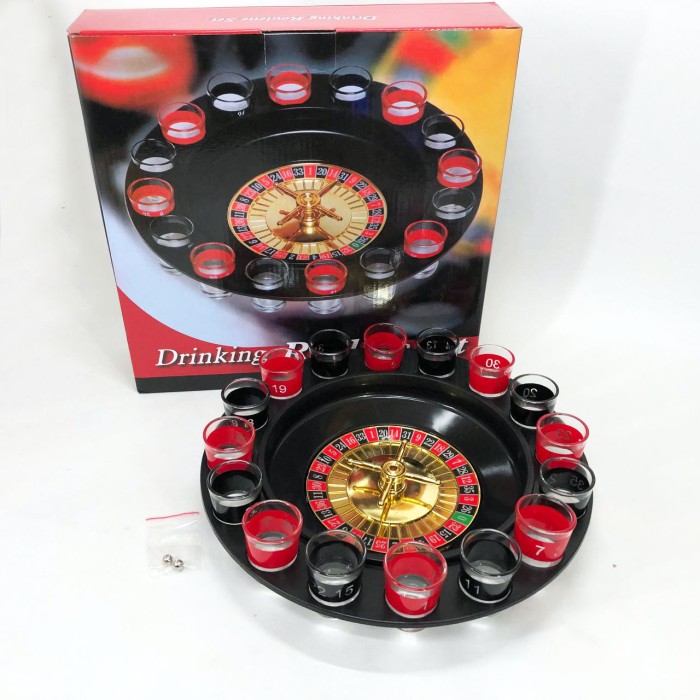 Алкогольна рулетка з чарками ігровий набір "П'яна рулетка" 16 чарок, Гра для розваг на вечірці LJ-67