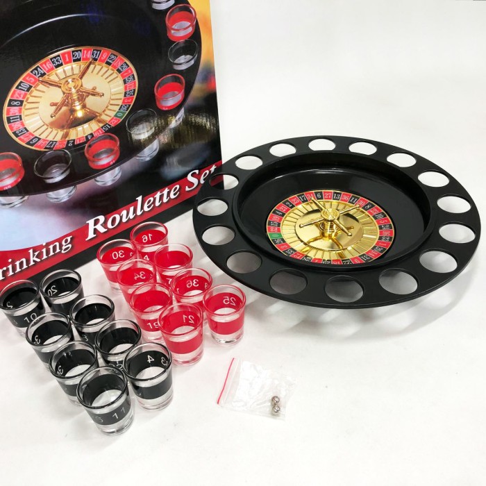 Алкогольна рулетка з чарками ігровий набір "П'яна рулетка" 16 чарок, Гра для розваг на вечірці LJ-67