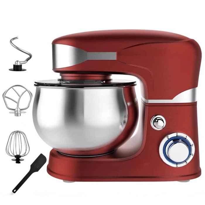 Міксер для 2600Вт Crownberg CB-3408 планетарний тістоміс з чашею 5л на 6 швидкостей з імпульсним режимом WJ-35