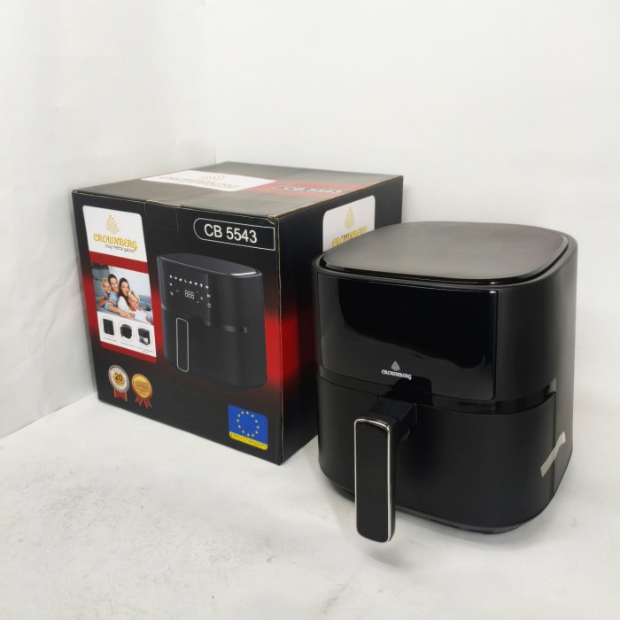 Аерофритюрниця для приготування на повітрі Crownberg CB-5543 1500Вт 4л, Аерогриль без жиру SJ-68