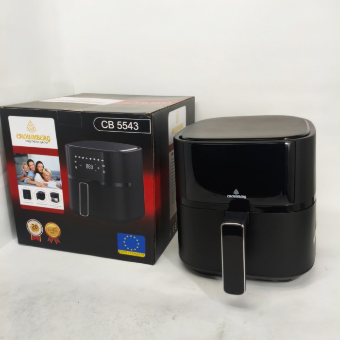 Аерофритюрниця для приготування на повітрі Crownberg CB-5543 1500Вт 4л, Аерогриль без жиру SJ-68