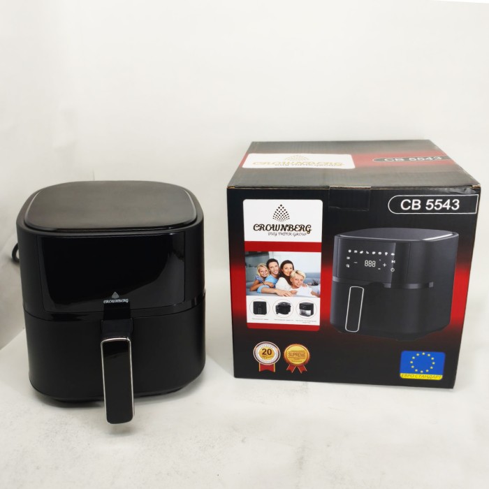 Аерофритюрниця для приготування на повітрі Crownberg CB-5543 1500Вт 4л, Аерогриль без жиру SJ-68
