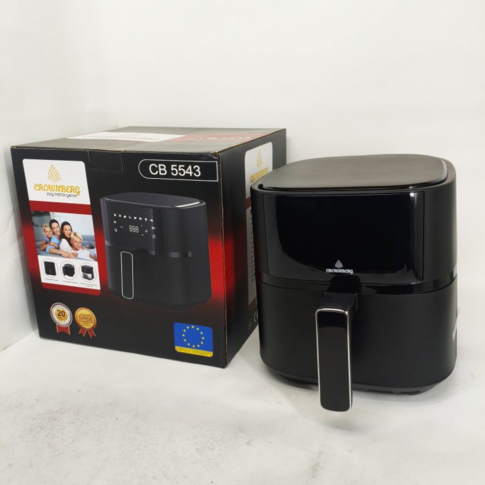 Аерофритюрниця для приготування на повітрі Crownberg CB-5543 1500Вт 4л, Аерогриль без жиру SJ-68