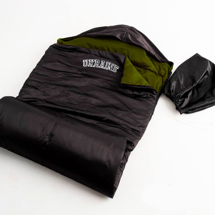 Спальний мішок тактичний теплий спальний із чохлом, туристичний зимовий. Колір чорний FY-53